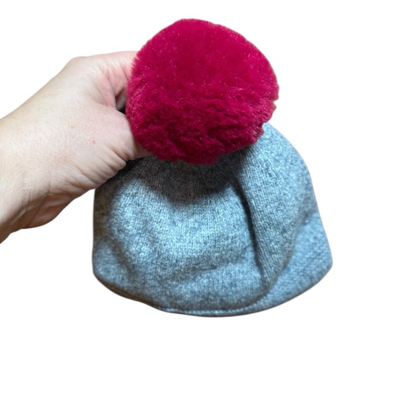 Okaïdi Kids Unisex Gray Knit Beanie Hat Fleece Lined Pom Pom Winter Size 54/56 - Picture 3 of 10